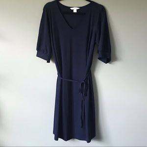 H&M Mama Maternity Navy Balloon Sleeve Dress